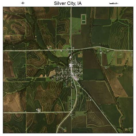 Aerial Photography Map of Silver City, IA Iowa