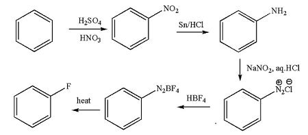 Devise a synthesis of the given compound from benzene. | Homework.Study.com