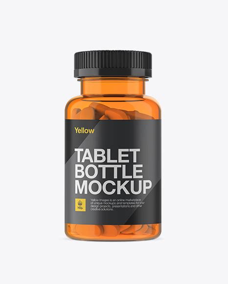 Orange Pill Bottle Mockup - Front View - Free Download Images High ...