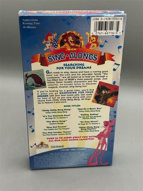 MGM SING-ALONGS - Searching for Your Dreams VHS Video 1996 NEW & SEALED ...