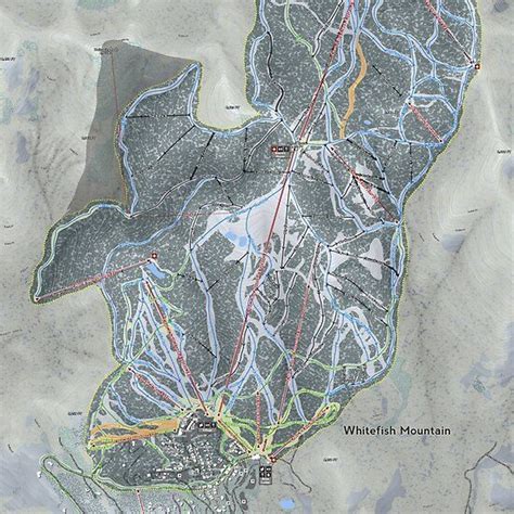 Whitefish Mountain Resort Trail Map | Whitefish mountain, Trail maps ...