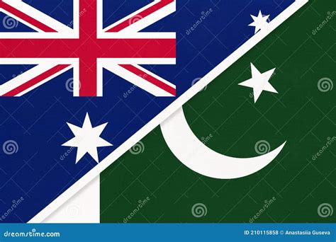 Australia and Pakistan, Symbol of National Flags from Textile Stock ...