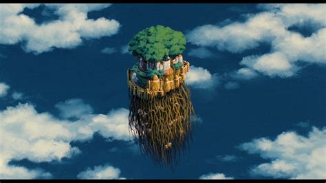 HD Wallpaper of Laputa: Castle in the Sky - A Timeless Anime Landscape