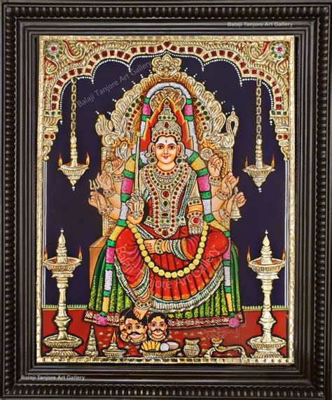 Samayapuram Mariamman Tanjore Paintings - BalajiArtGallery