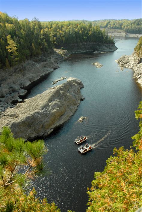 You can take a tour boat through the Grand Falls Gorge to get a unique look at this natural ...