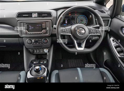 Hong Kong, China April, 2019 : Nissan Leaf Interior on April 15 2019 in Hong Kong Stock Photo ...