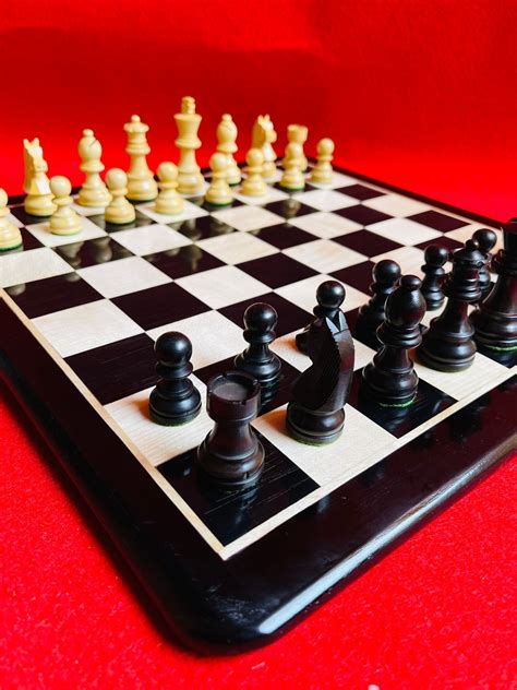 17x 17 Inch Lacquered Chess Board Design | Etsy