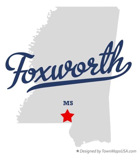 Map of Foxworth, MS, Mississippi