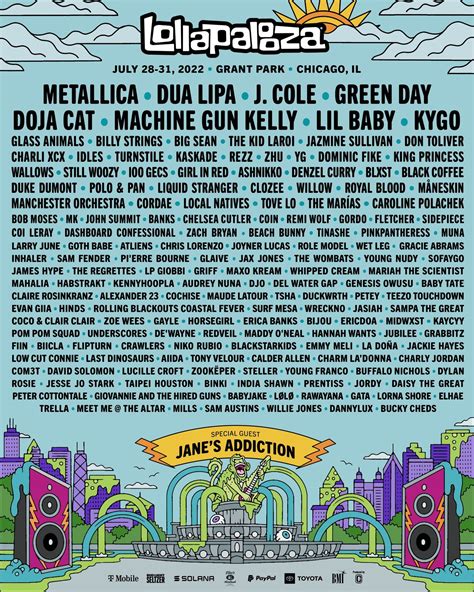 Lollapalooza Chicago 2024 Dates - Sonni Alejandrina