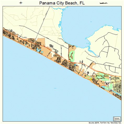 Panama City Beach Florida Street Map 1254725