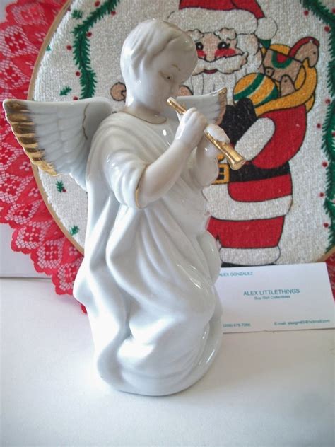 Angel Trumpet Figurine Vintage Statue Heavenly Religious - Etsy