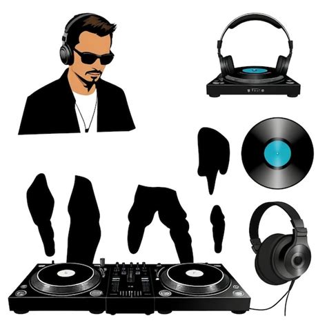 Premium Vector | A man is wearing headphones and a pair of headphones