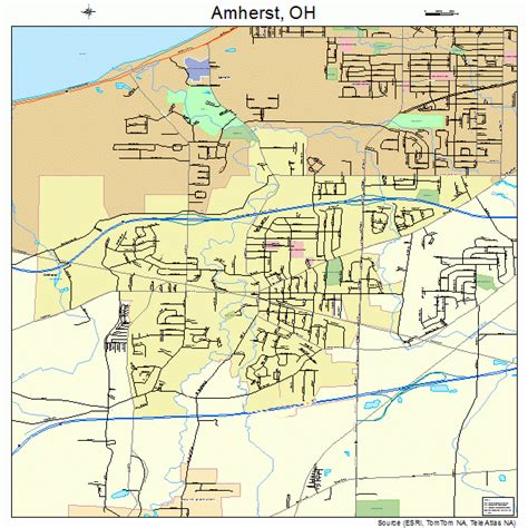 Amherst Ohio Street Map 3901798