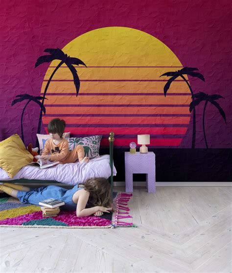 Miami Sunset - Wallpaper | Rebel Walls