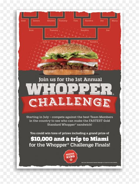 The Whopper Challenge Poster Mock Up - Flyer, HD Png Download ...