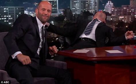 Jason Statham jokes about filming fighting scenes on Jimmy Kimmel Live | Daily Mail Online