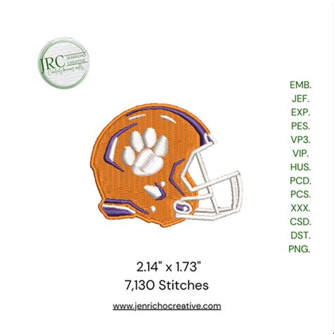 Clemson Tiger Football Helmet | JenRicho Creative