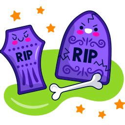 Tombstones Stickers - Free halloween Stickers