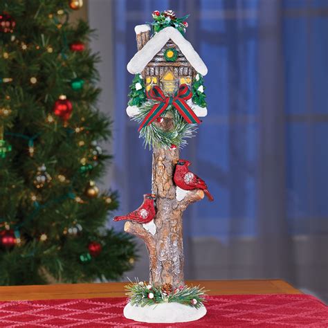 Lighted Winter Birdhouse | Collections Etc.