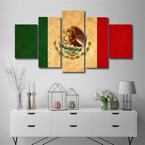 Mexican Flag Multi Panel Canvas Wall Art | ElephantStock