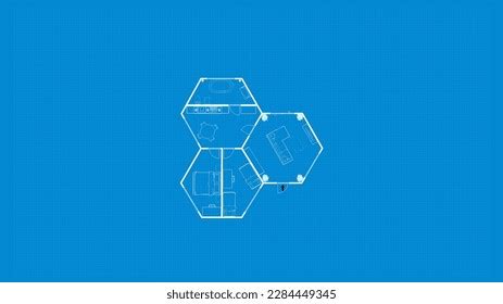 Digital Floor Plan Blueprint Into Digital Stock Illustration 2284449345 ...