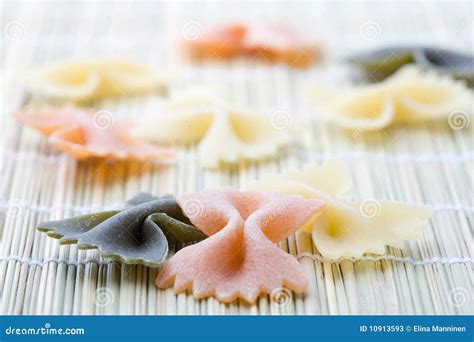 Butterfly-shaped pasta. stock image. Image of grain, multi - 10913593