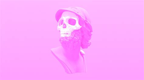 vaporwave, Pink, Skeleton, Skull Wallpapers HD / Desktop and Mobile ...