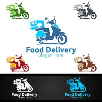 Premium Vector | Food delivery cart logo