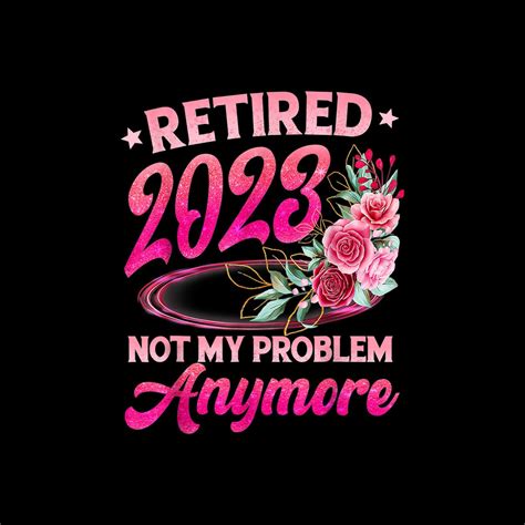 Retired 2023 PNG Retirement Gifts for Women 2023 Cute Pink Digital PNG - Etsy