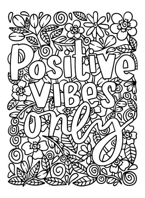 Inspirational Quotes Art coloring page - Download, Print or Color Online for Free