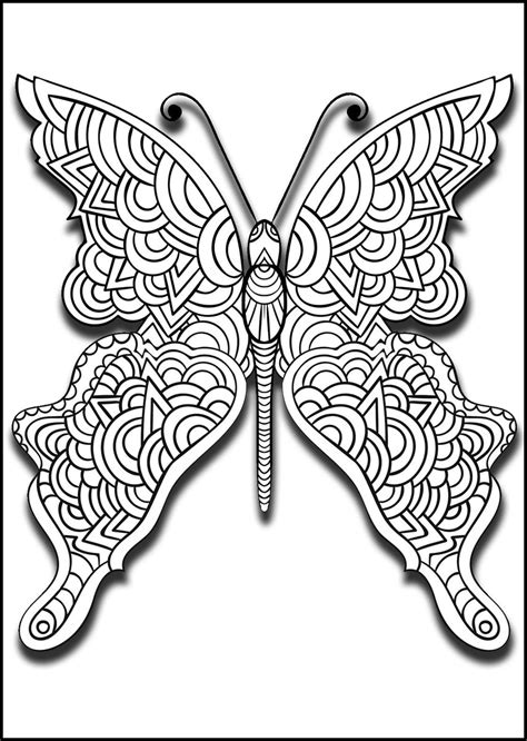 Large Print Butterflies - Beautiful Clear Bold Butterfly Lines and Pat – Rachel Mintz Coloring Books