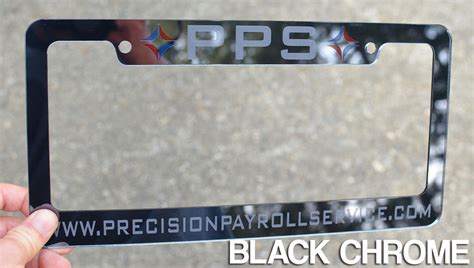 Custom Engraved Chrome License Plate Frames