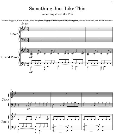 Something Just Like This - Sheet music for Piano