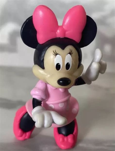 DISNEY FIGURE CAKE Topper Minnie Mouse Pink Polka Dot Dress Dancing ...
