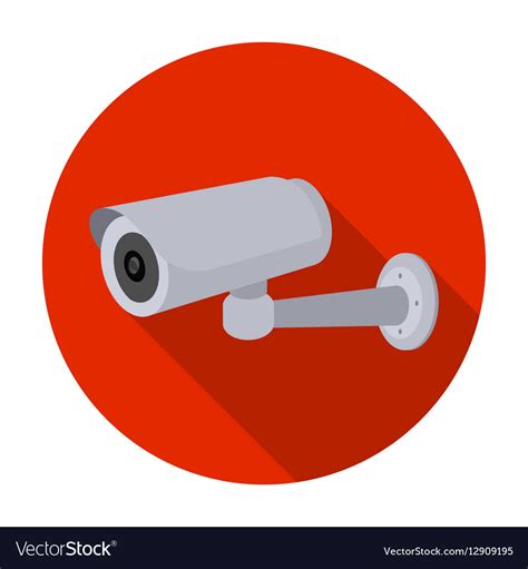 Security camera icon in flat style isolated Vector Image