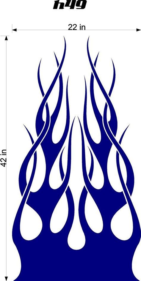 Auto Truck Car Hood Flames Graphics Decals HH49 | Flame art, Drawing ...