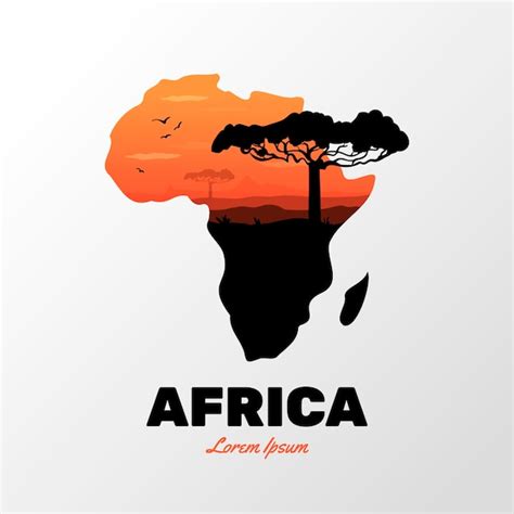 Free Vector | Africa map logo template