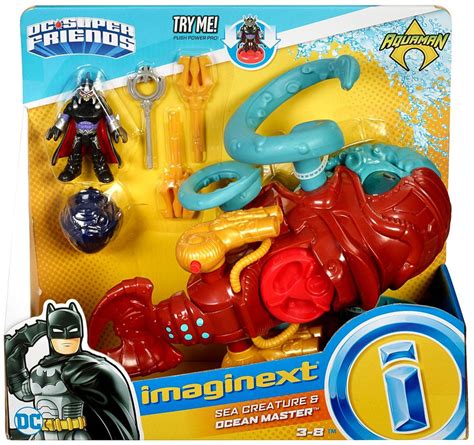 Fisher Price DC Super Friends Imaginext Aquaman Sea Creature Ocean Master Figure Set - ToyWiz