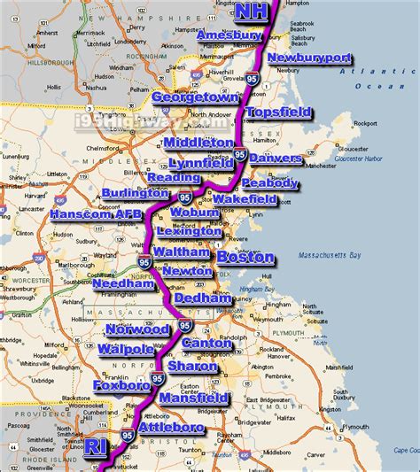 I-95 Massachusetts Traffic Maps