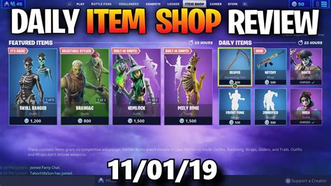 LAST CHANCE FOR ALL THE HALLOWEEN SKINS... Fortnite ITEM SHOP [November ...