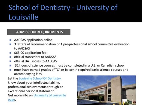 Top dental schools - admission requirements