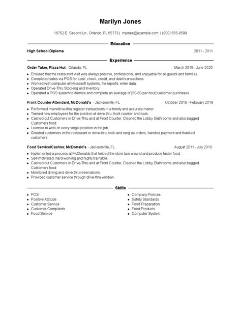 Order Taker Resume Examples and Tips - Zippia