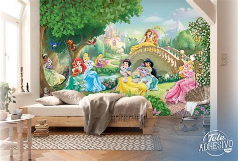 Wall mural Disney Princesses with Pets | MuralDecal.com