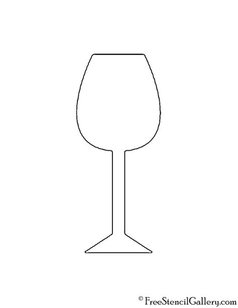 Wine Glass Stencil | Free Stencil Gallery