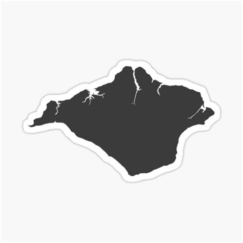 "Isle of Wight Shape" Sticker for Sale by CPTVDesign | Redbubble