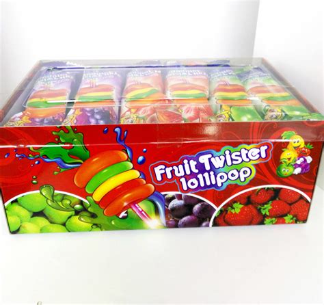 Fruit Twister Lollipop Funny Shape Healthy Hard Candy Sweet And Delicious