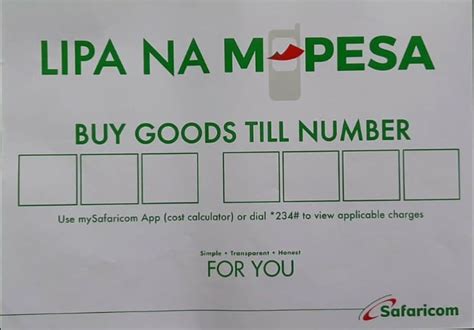 Lipa... - Lipa Na Mpesa - Buy Goods and Services - Till Number