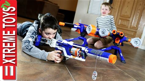 Family Nerf Wars Part 5! Ethan and Cole Sneak Attack Squad Vs. Mom and ...