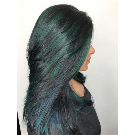 Subtle Teal Hair Highlights