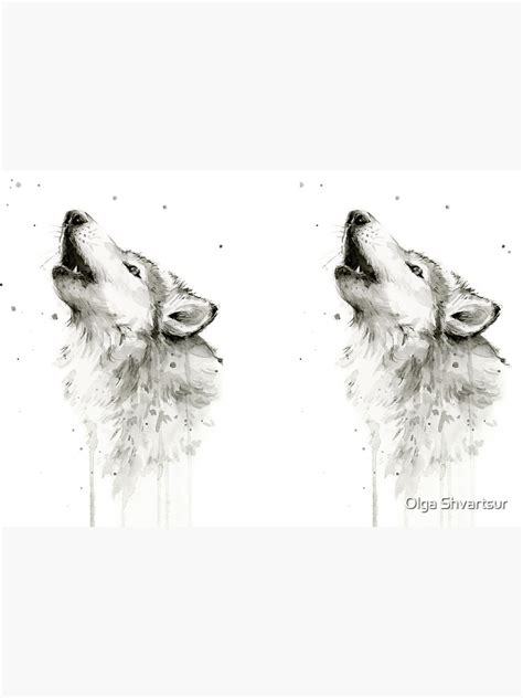 "Wolf Howling Watercolor" Hardcover Journal for Sale by olga-shvartsur | Redbubble